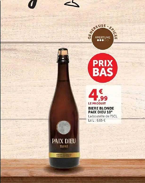 BIERE BLONDE PAIX DIEU 10°