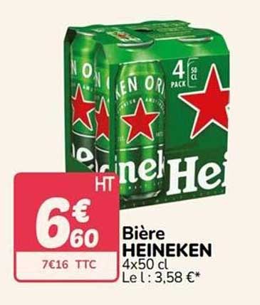 Bière HEINEKEN 4x50 cl