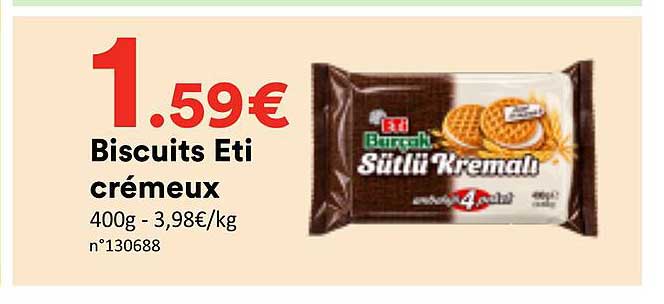 Biscuits Eti crémeux
