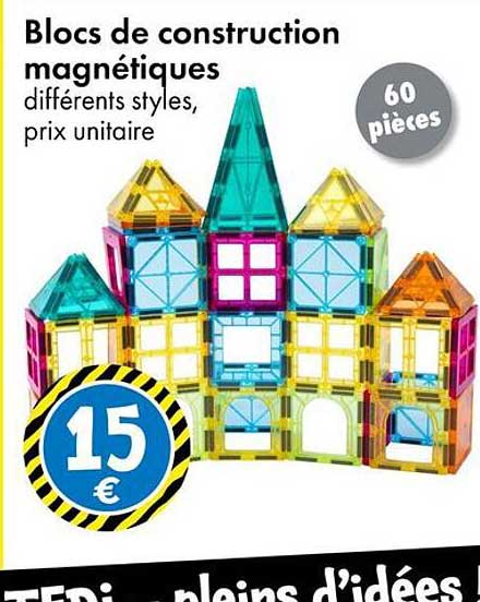 Blocs de construction magnétiques différents styles, prix unitaire