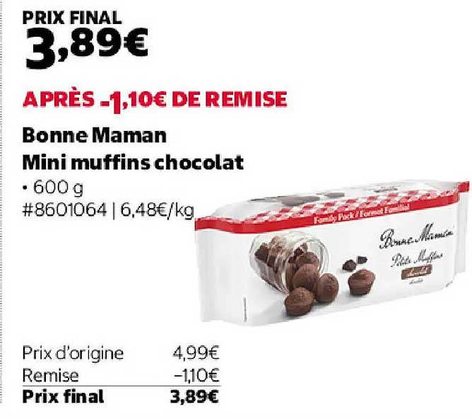 Bonne Maman Mini muffins chocolat