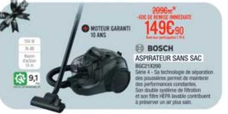 BOSCH ASPIRATEUR SANS SAC