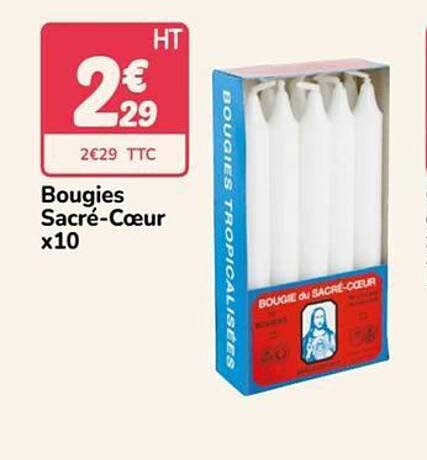 Bougies Sacré-Cœur x10