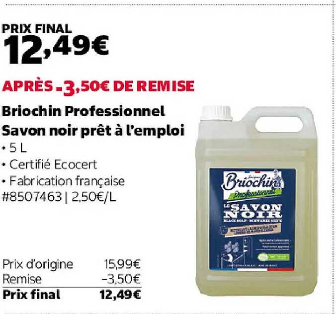 Briochin Professionnel Savon noir prêt à l'emploi