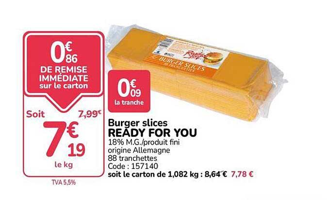Burger slices READY FOR YOU