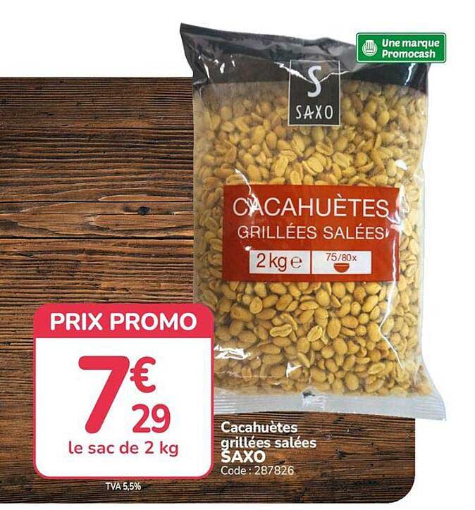 Cacahuètes grillées salées SAXO