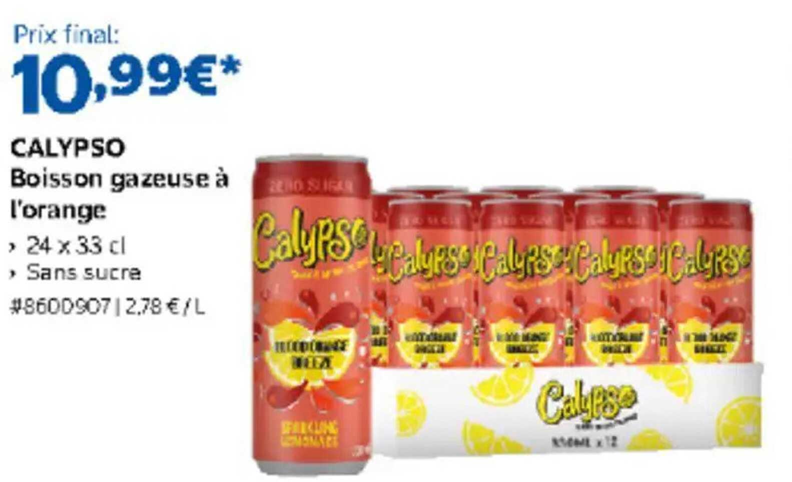 CALYPSO Boisson gazeuse à l'orange
