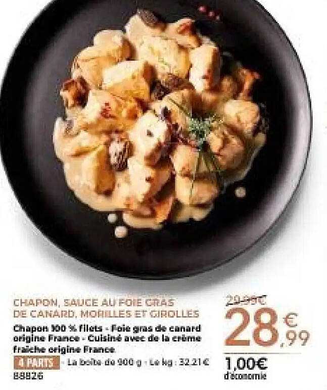 CHAPON, SAUCE AU FOIE GRAS DE CANARD, MORILLES ET GIROLLES