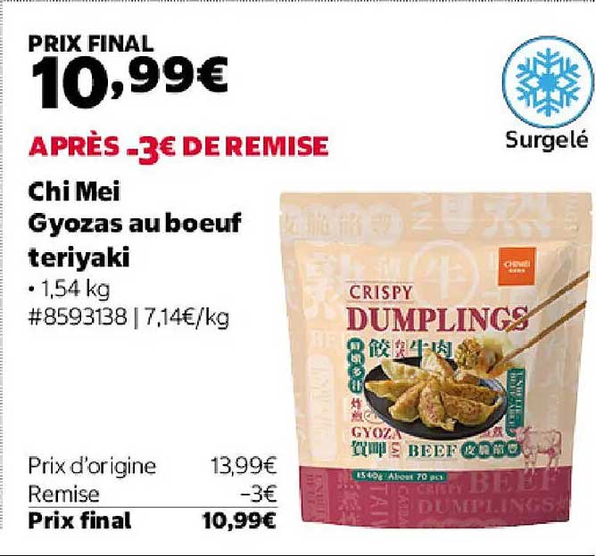 Chi Mei Gyozas au boeuf teriyaki