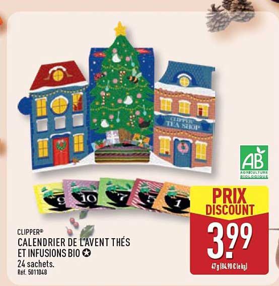 CLIPPER® CALENDRIER DE L'AVENT THÉS ET INFUSIONS BIO
