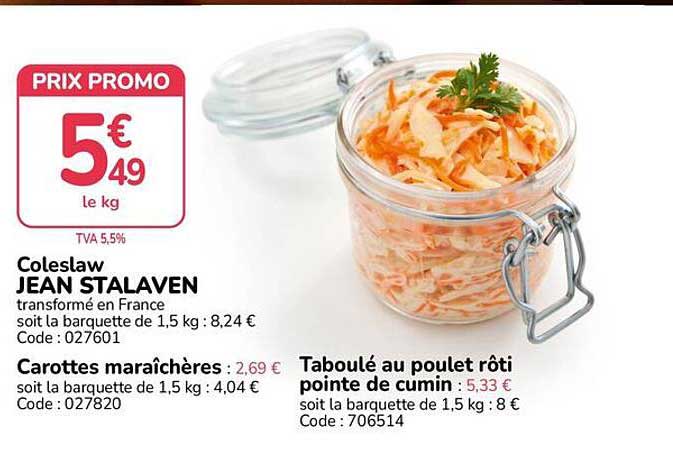 Coleslaw JEAN STALAVEN transformé en France