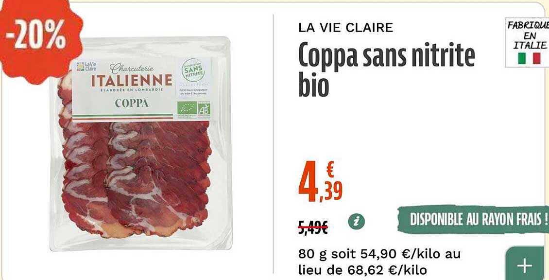 Coppa sans nitrite bio