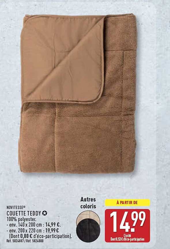 COUETTE TEDDY 100% polyester