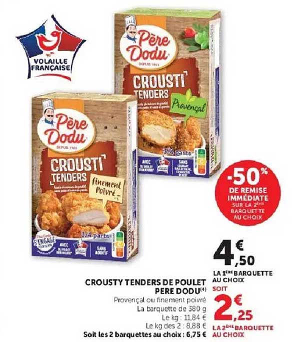 CROUSTY TENDERS DE POULET PERE DODU
