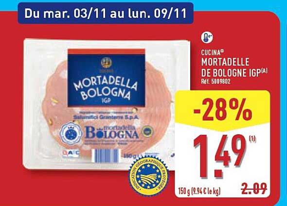 CUCINA MORTADELLE DE BOLOGNE IGP(A)