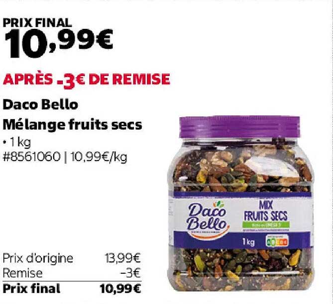 Daco Bello Mélange fruits secs