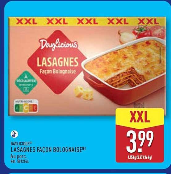 DAYLICIOUS LASAGNES FAÇON BOLOGNAISE