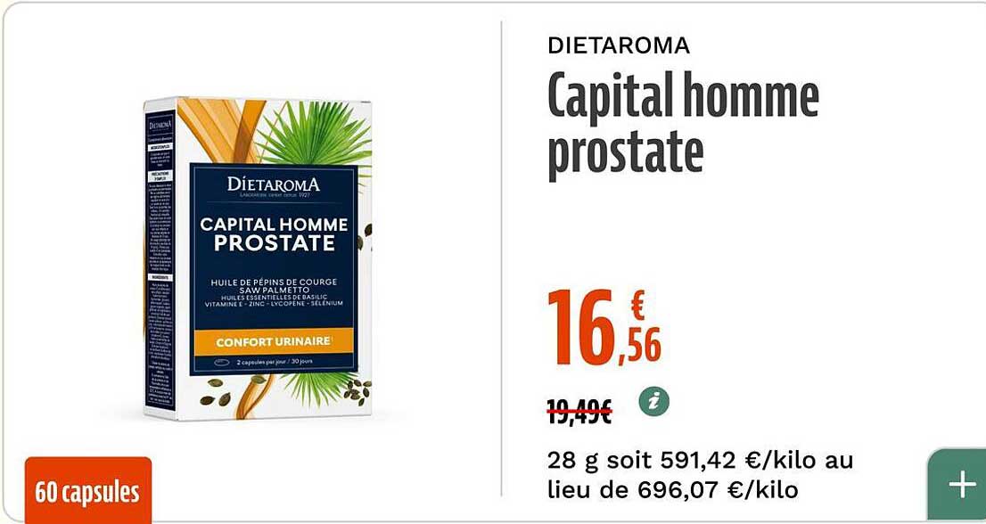 DIETAROMA Capital homme prostate