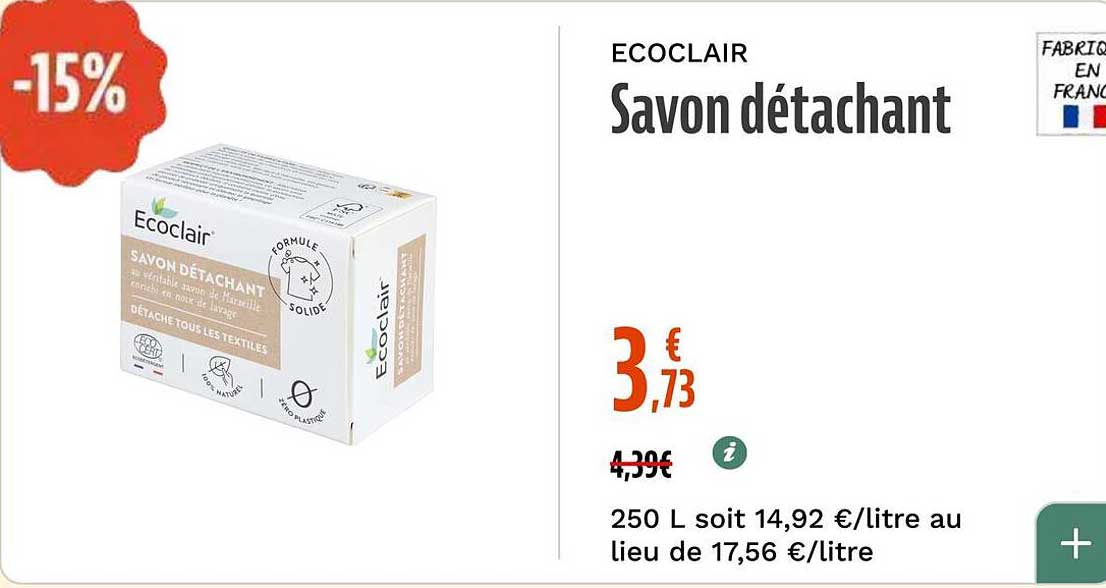 Ecoclair Savon détachant