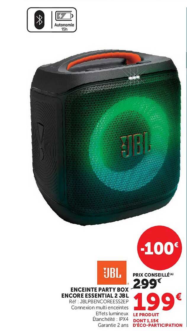 ENCEINTE PARTY BOX ENCORE ESSENTIAL 2 JBL