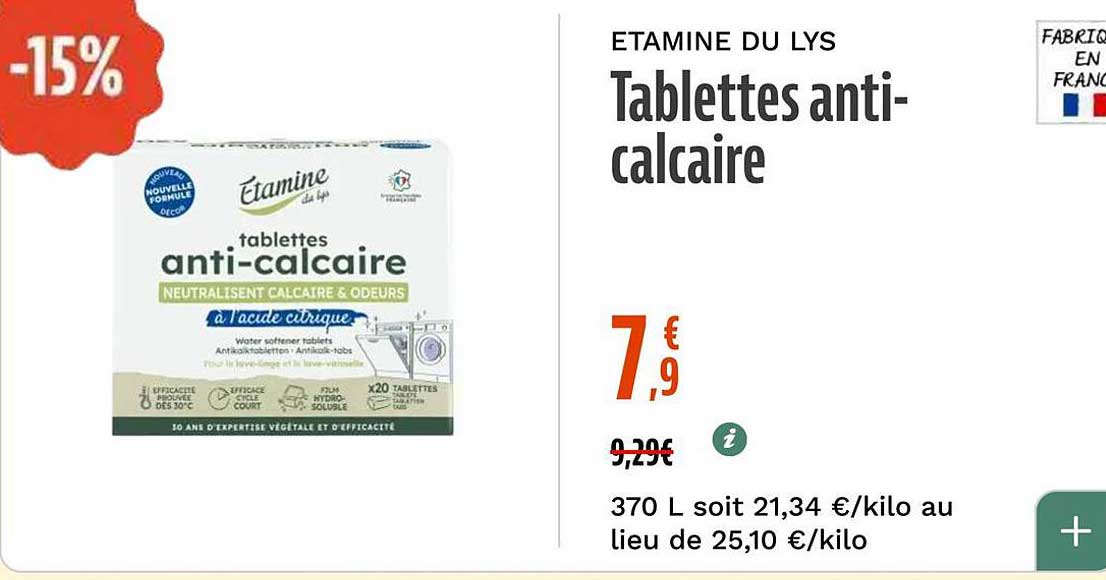 ETAMINE DU LYS Tablettes anti-calcaire