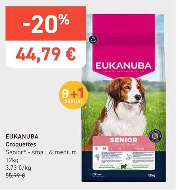 EUKANUBA Croquettes Senior* - small & medium 12kg