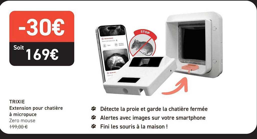 Extension pour chatière à micropuce