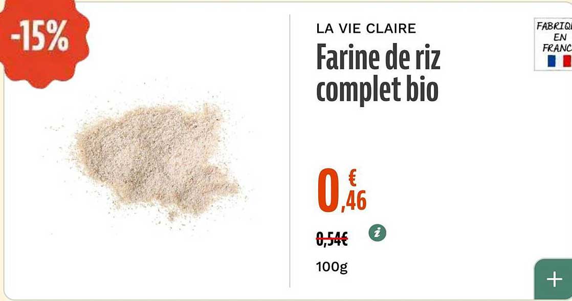 Farine de riz complet bio