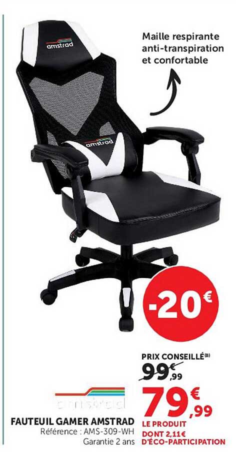 Fauteuil gamer Amstrad