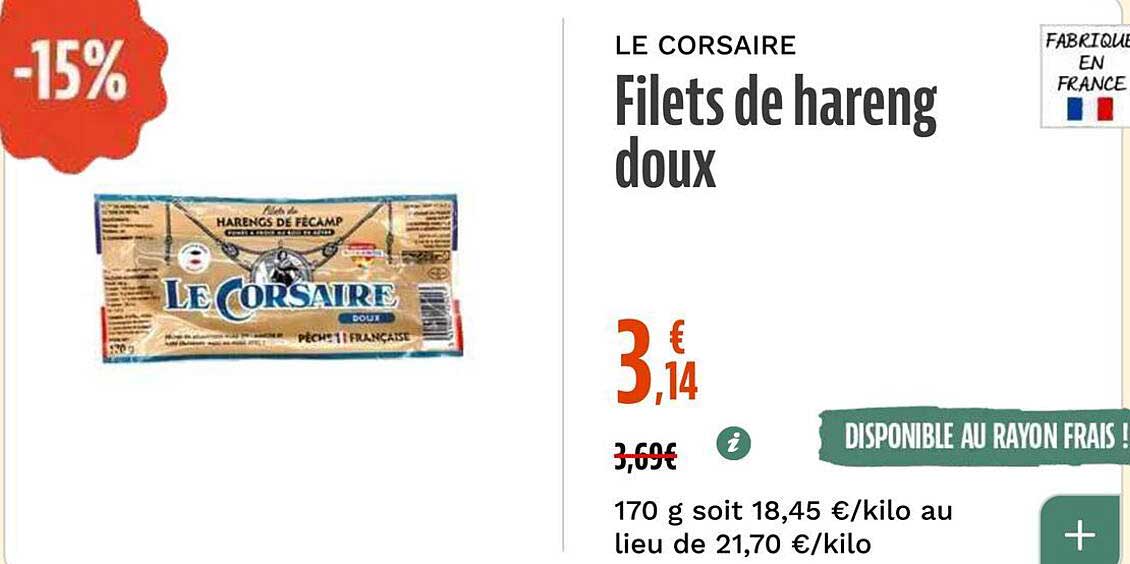 Filets de hareng doux