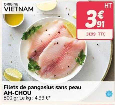 Filets de pangasius sans peau AH-CHOU