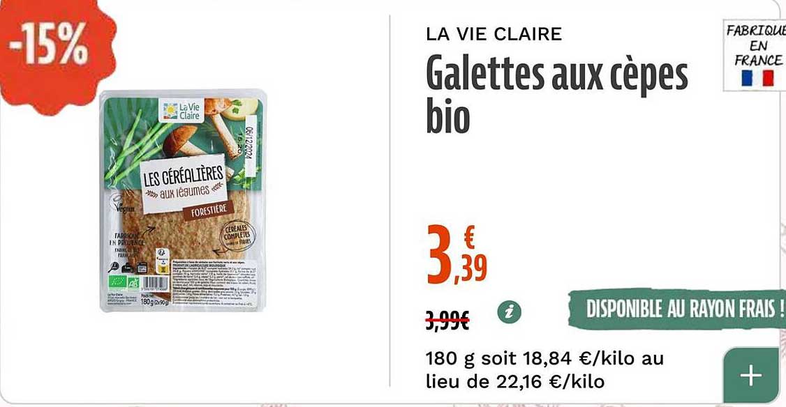 Galettes aux cèpes bio