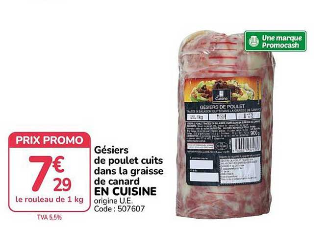 Gésiers de poulet cuits dans la graisse de canard EN CUISINE