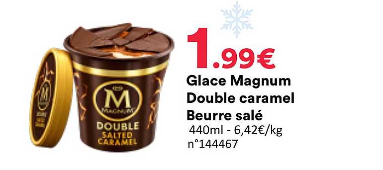 Glace Magnum Double caramel Beurre salé