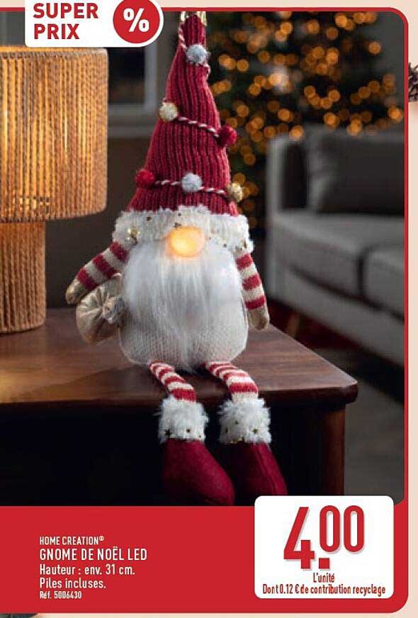 GNOME DE NOËL LED