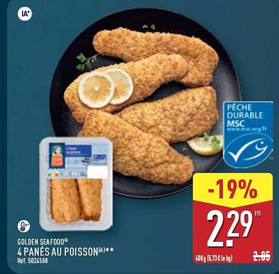 GOLDEN SEAFOOD® 4 PANÉS AU POISSON(A)**