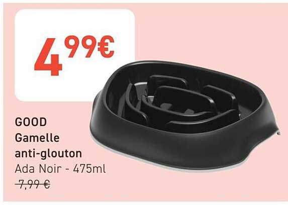 GOOD Gamelle anti-glouton Ada Noir - 475ml