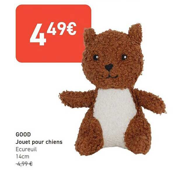 GOOD Jouet pour chiens Ecureuil 14cm