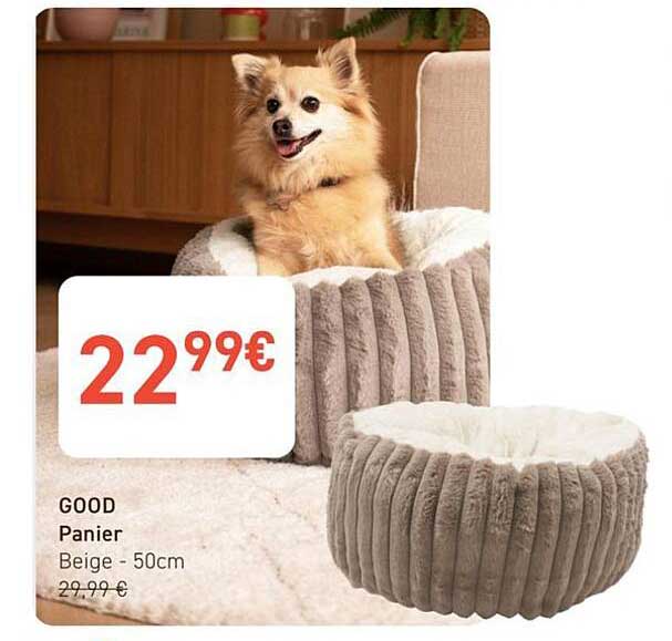 GOOD Panier Beige - 50cm