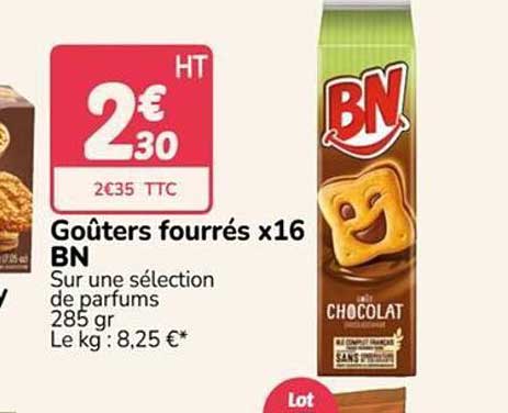 Goûters fourrés x16 BN