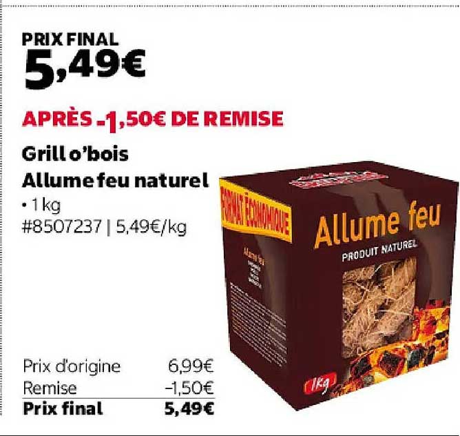 Grillo’bois Allume feu naturel