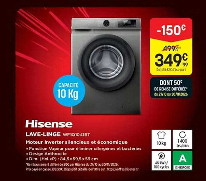 Hisense LAVE-LINGE WF1Q1041BT