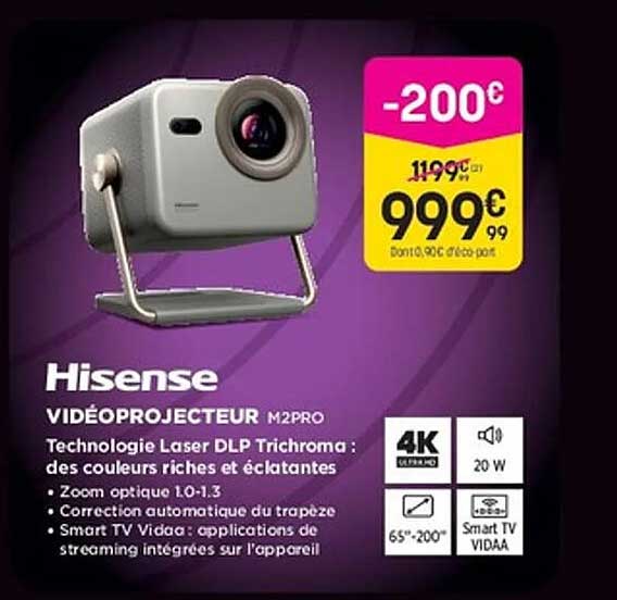 Hisense VIDÉOPROJECTEUR M2PRO