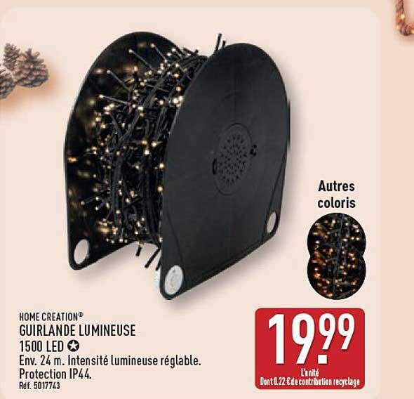 HOME CREATION® GUIRLANDE LUMINEUSE 1500 LED
