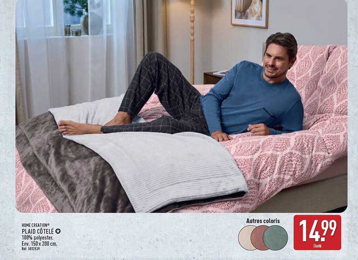 HOME CREATION® PLAID CÔTELÉ