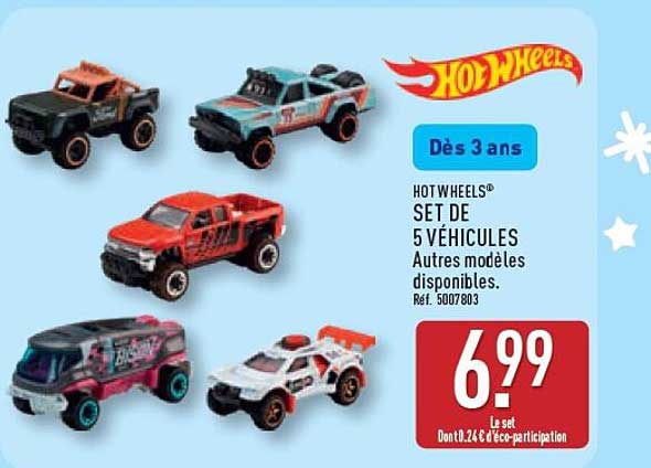 HOT WHEELS® SET DE 5 VÉHICULES Autres modèles disponibles. Réf. 5007803