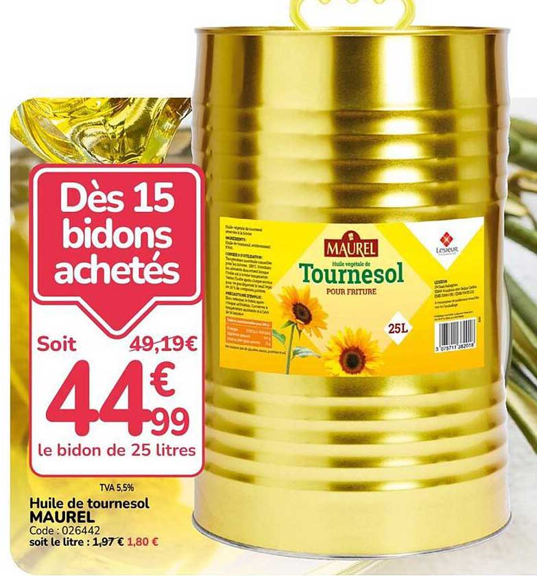 Huile de tournesol MAUREL