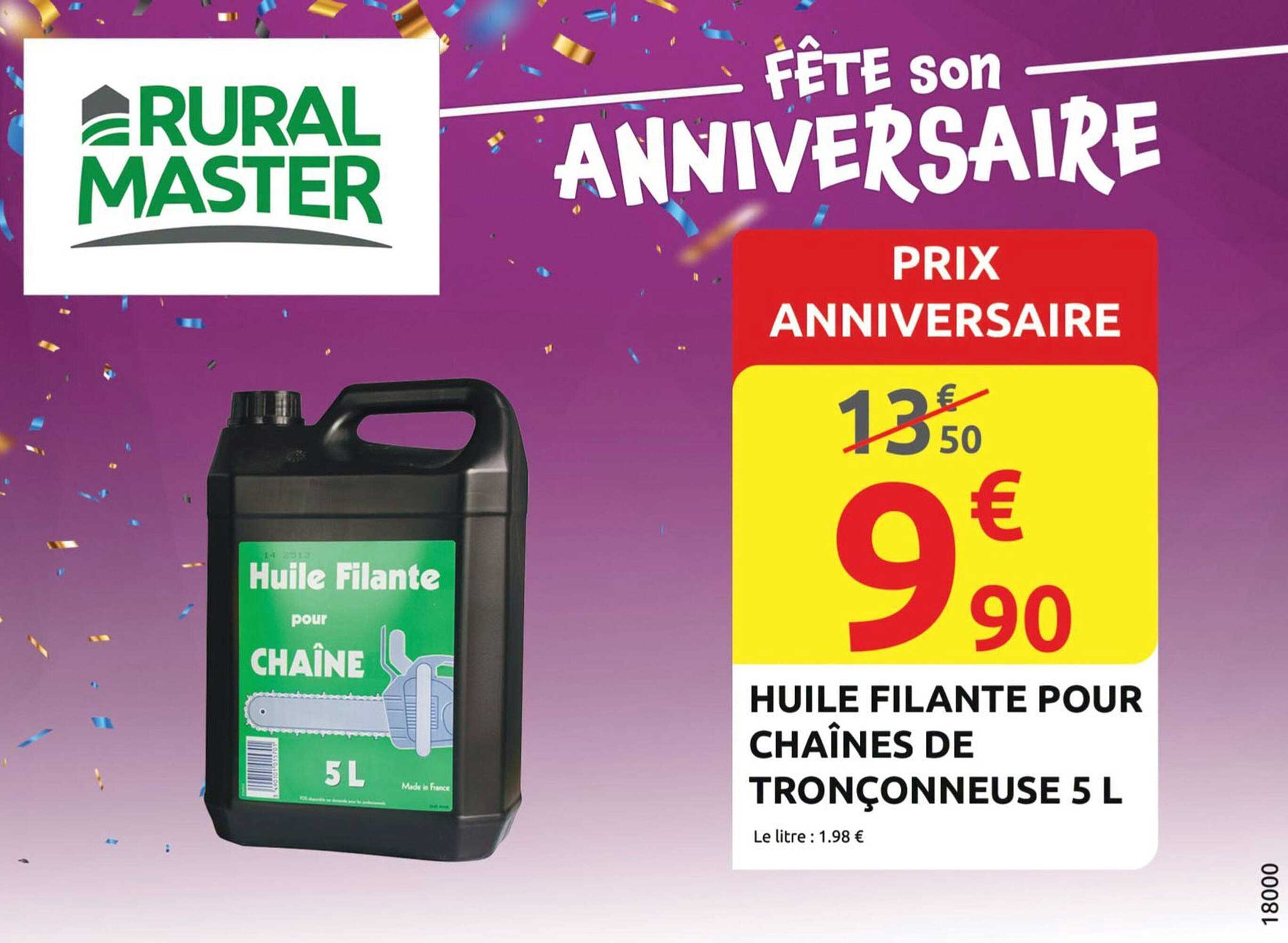 Huile filante pour chaînes de tronçonneuse 5 L