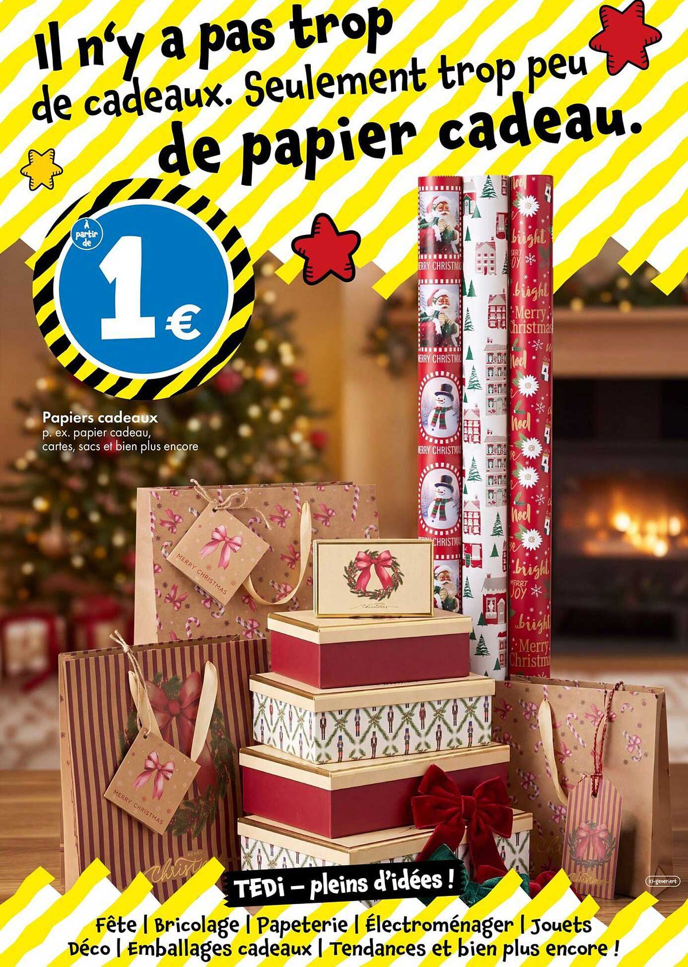 Il n’y a pas trop de cadeaux. Seulement trop peu de papier cadeau.