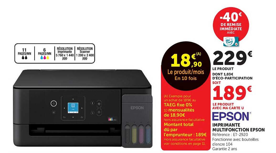 IMPRIMANTE MULTIFONCTION EPSON